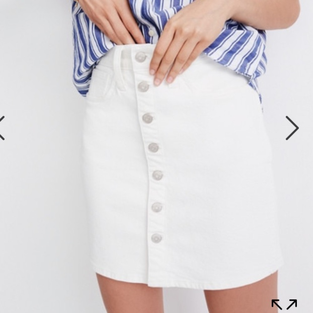 Madewell stretch denim straight mini skirt